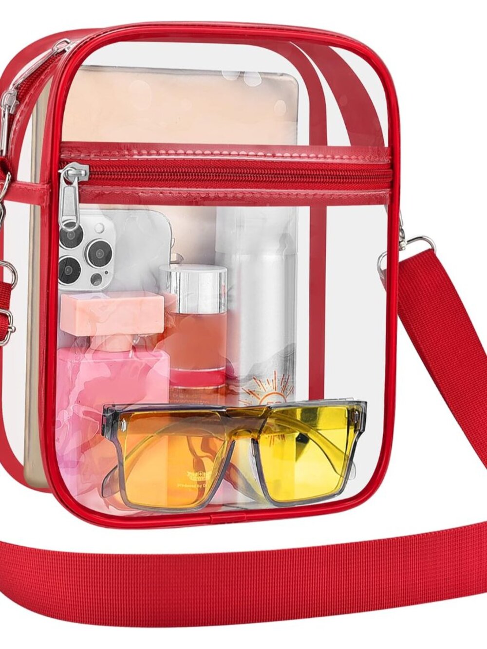 Clear Purse for Stadium Events Transparent Messenger Bag | Stadium Approved Clea
